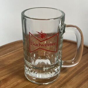 Vintage 5-5/8"H Budweiser King Of Beers Glass Mug Heavy